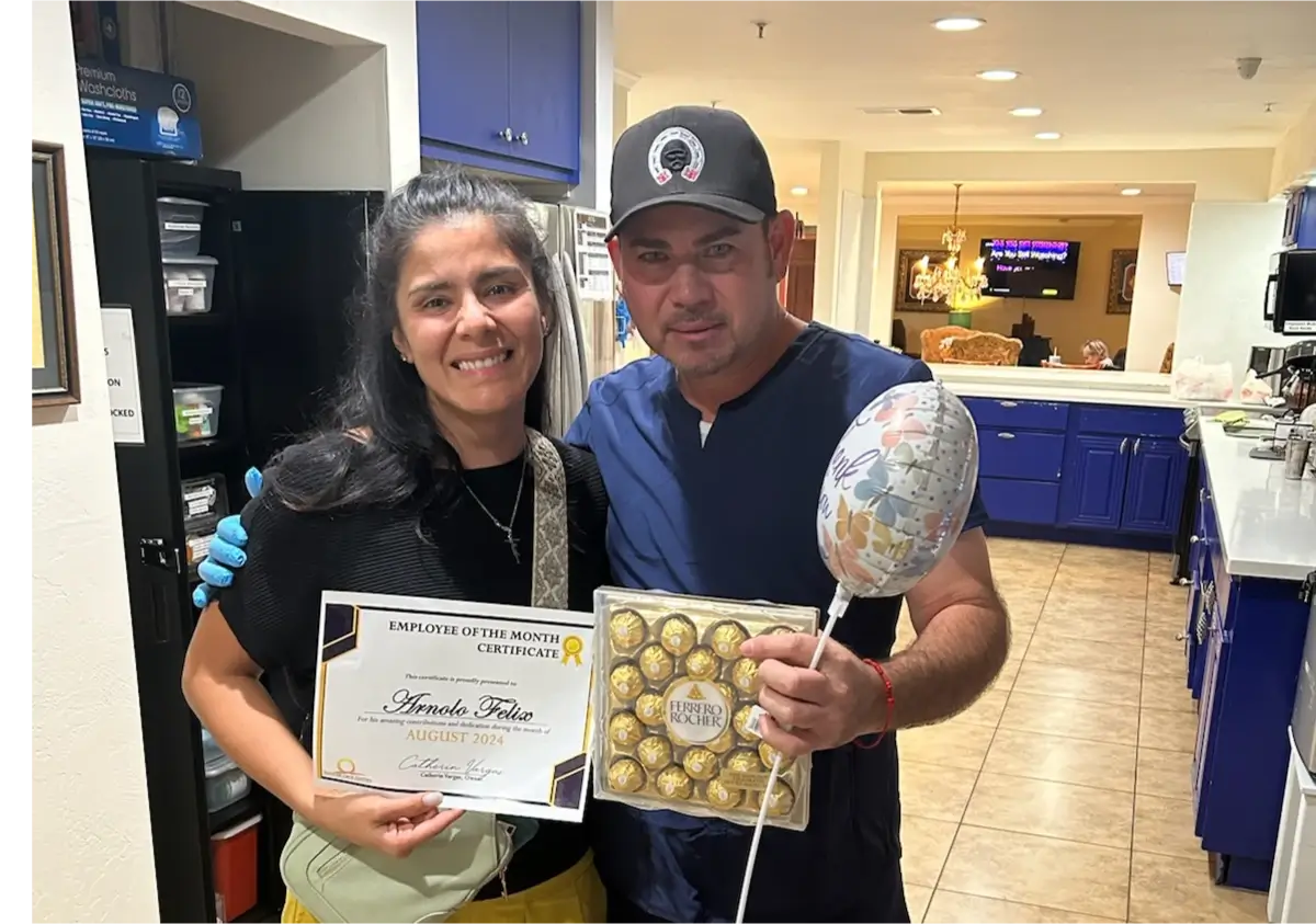 Employee of the Month award ceremony