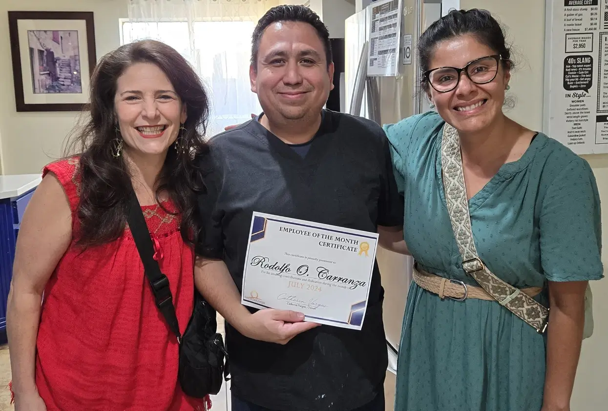 Employee of the Month award ceremony